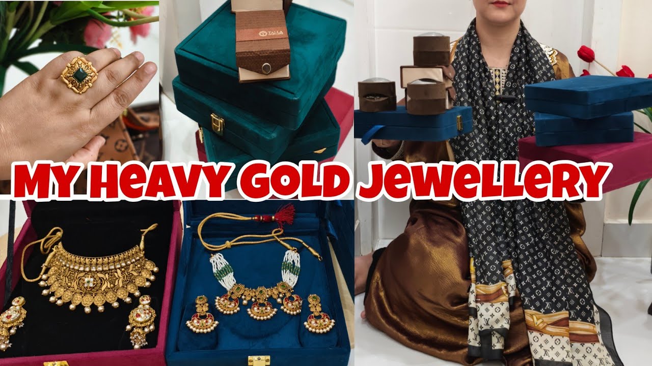 My Heavy Gold Jewellery Collection || That Diamond Ring is👉💍 Here || Meri Shadi ka Gold Collection