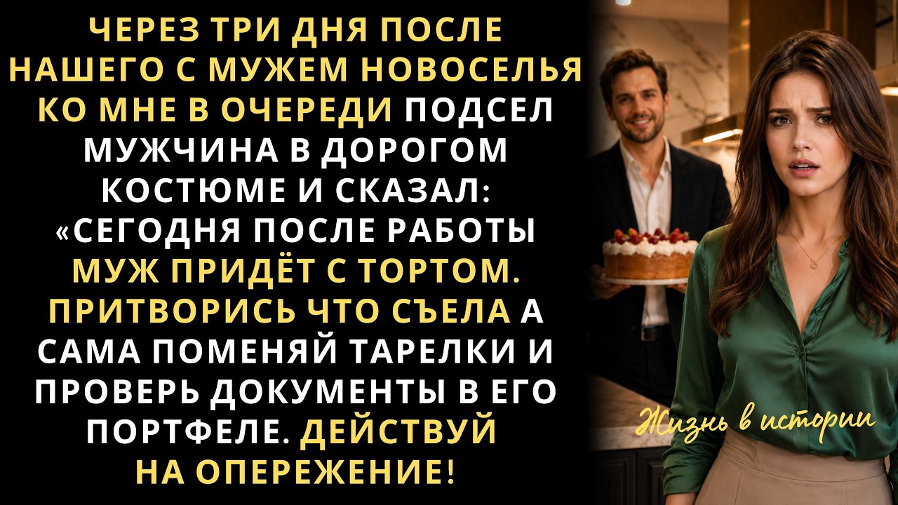 Через 3 дня после нашего с мужем новоселья ко мне в очереди подсел мужчина в дорогом костюме сказал