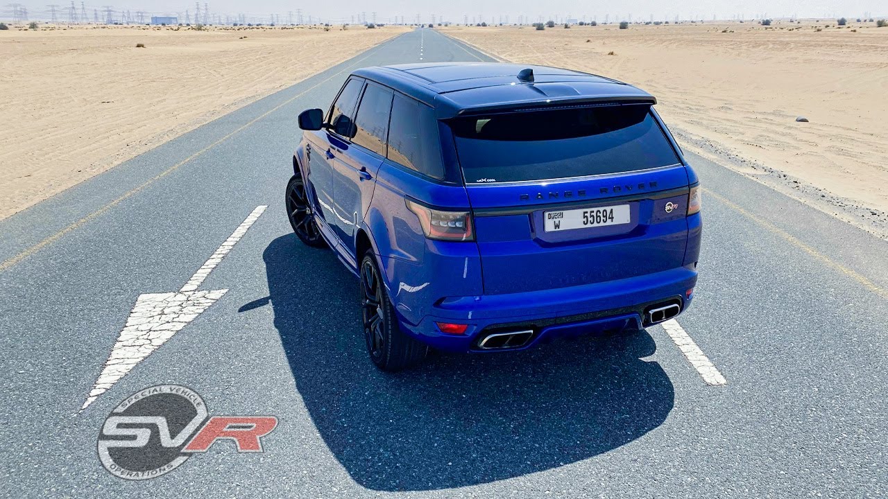 RANGE ROVER SPORT SVR EXHAUST SOUND + OFFROADING  / تطعيس رنج روفر اس في ار وصوت طرب