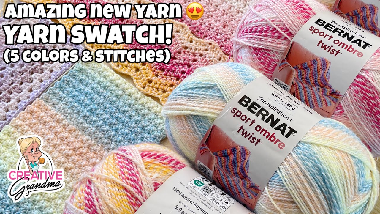 Потрясающая новая пряжа! Образцы пряжи Bernat Ombre Sport Twist! 5 цветов! #вдохновение_пряжи #вя...