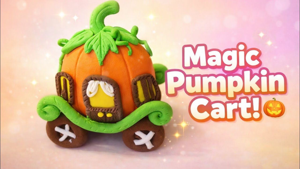 Full video Fairy Tale Pumpkin Cart Making Step by Step | Clay Art