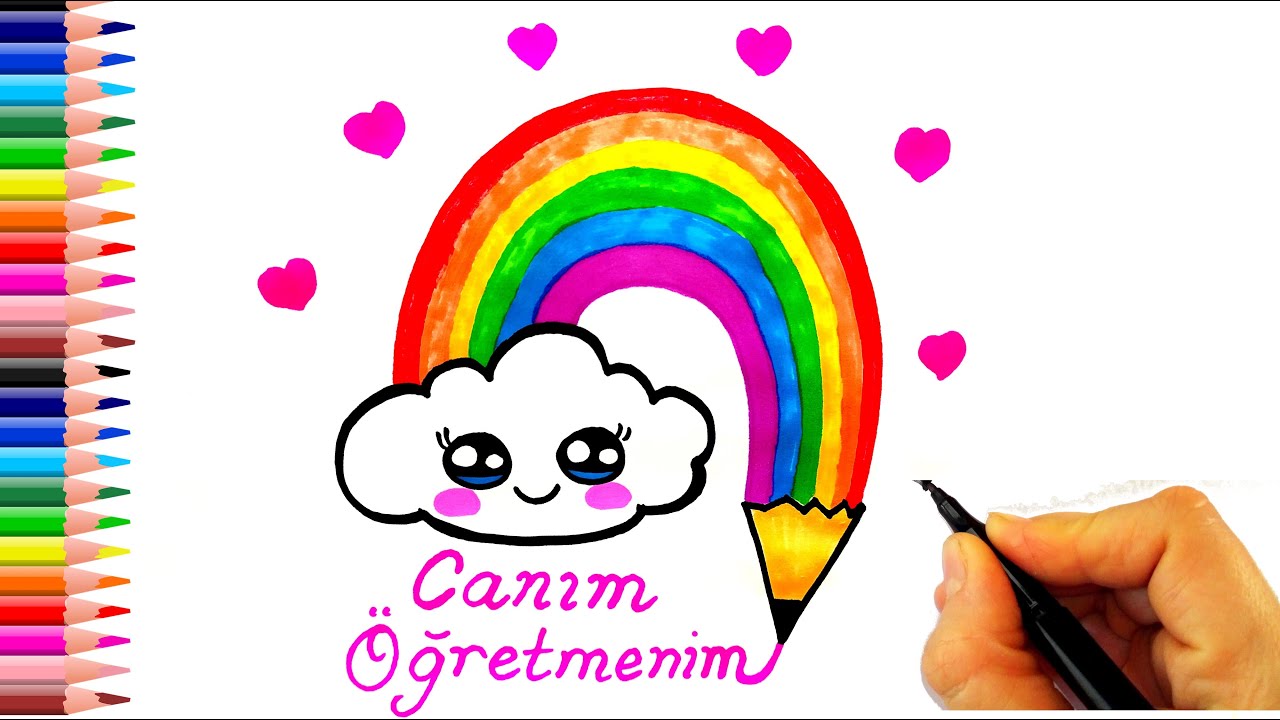 Öğretmenler Günü Resmi Çizimi (1) - Kolay Çizimler - Sevimli Çizimler