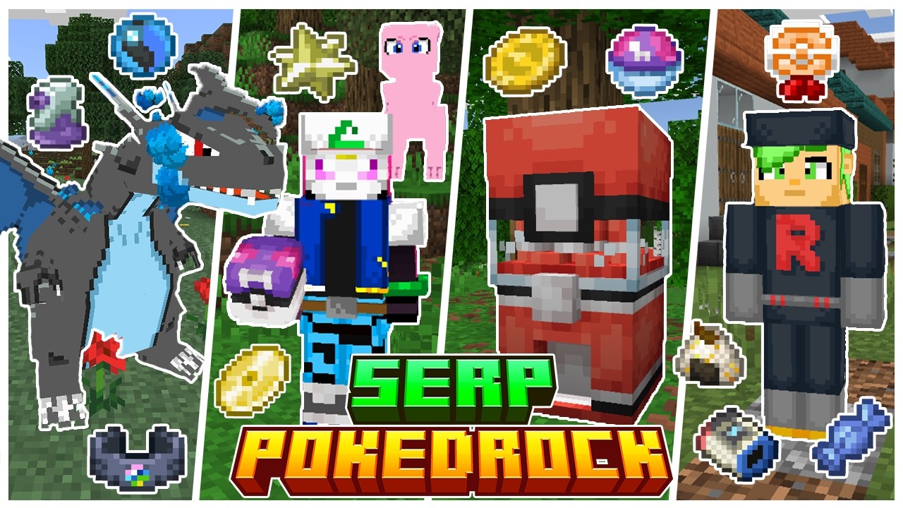 👉 GUIA COMPLETA de SERP POKEDROCK para Minecraft Bedrock 1.21 - MOD COBBLEMON de Minecraft Bedrock