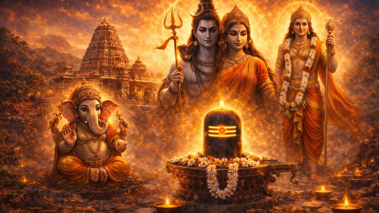 Mallikarjuna Jyotirlinga: The Divine Tale of Shiva, Parvati, Ganesh & Kartikeya