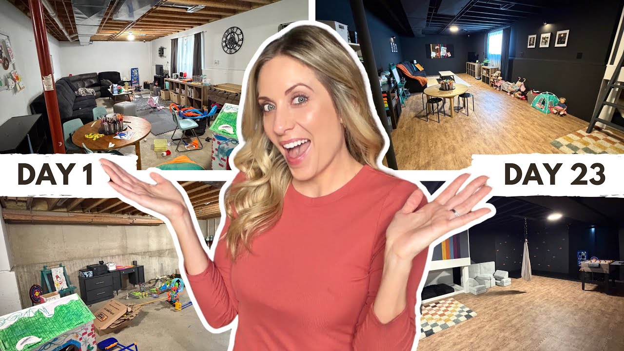 DIY Unfinished Basement Renovation &bull; no drywall or drop ceiling &bull; $5,000 budget &bull; step by step