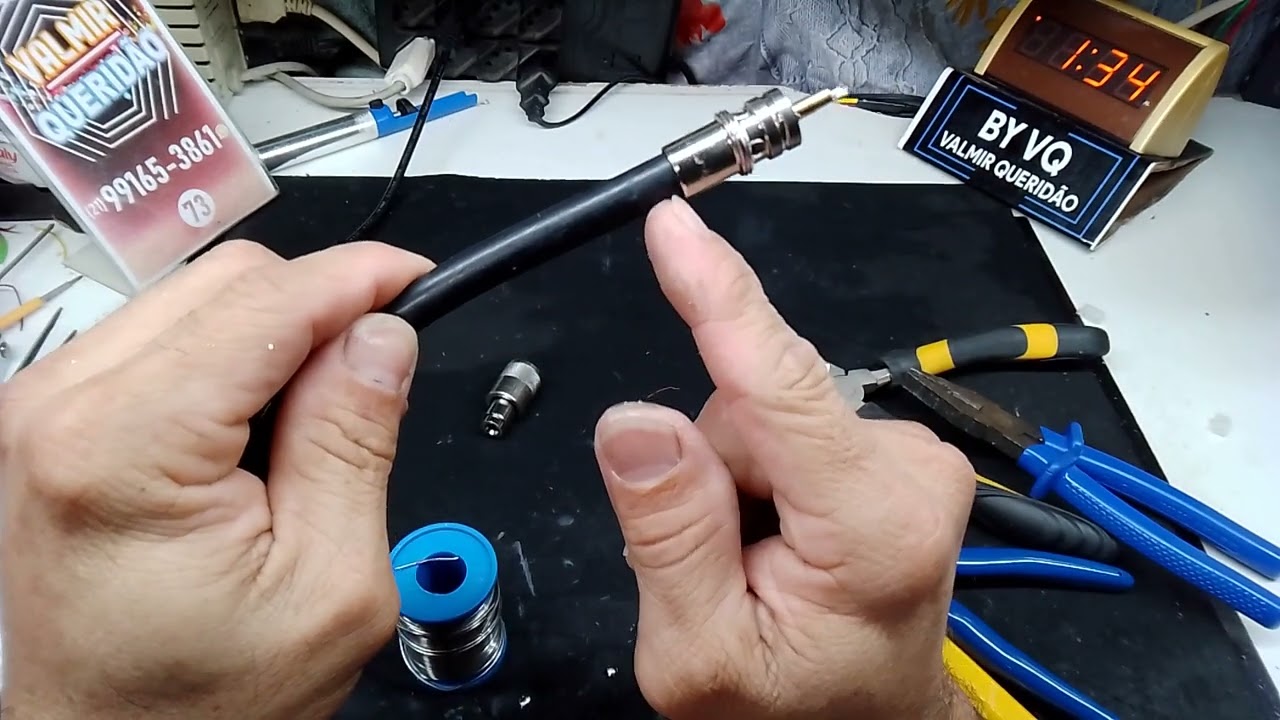Como Soldar Conector UHF Em cabo RG 213 ou Similar