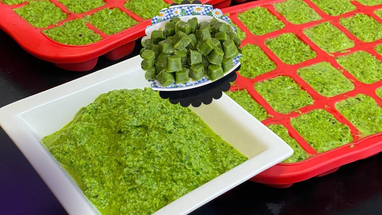 How To Make Flavourful Green Seasoning//Green Marinade @Masof's Kitchen