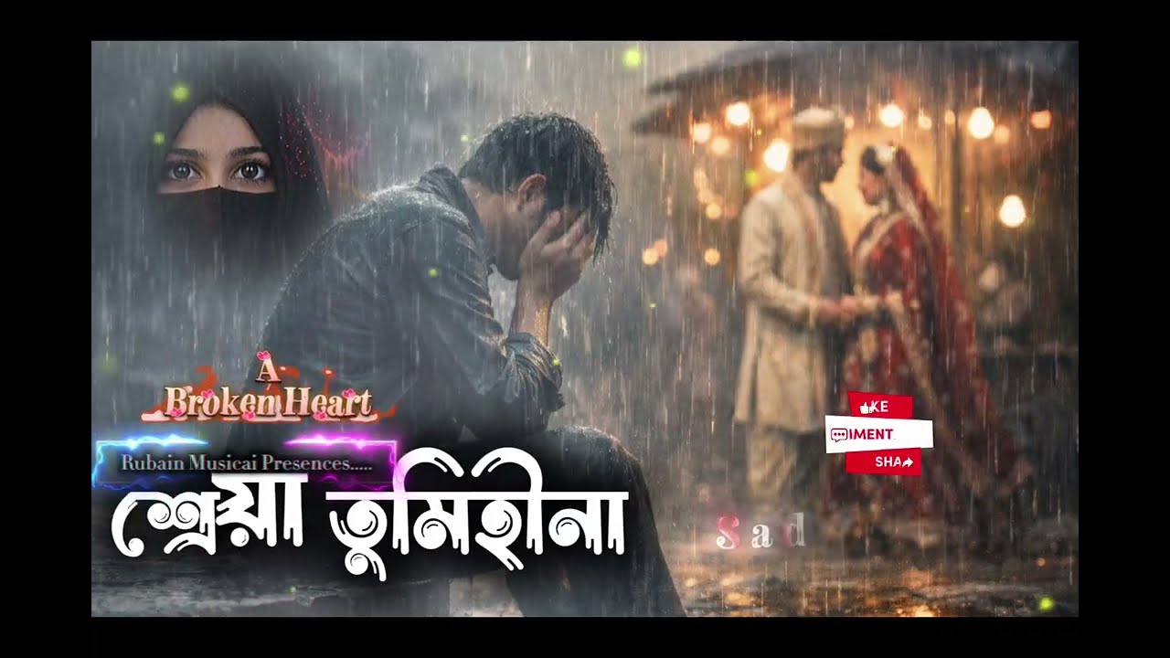 শ্রেয়া তুমিহীনা। Sreya Tumi Hina।। Broken Love।। Sad Romantic।।  Rubain Musicai  