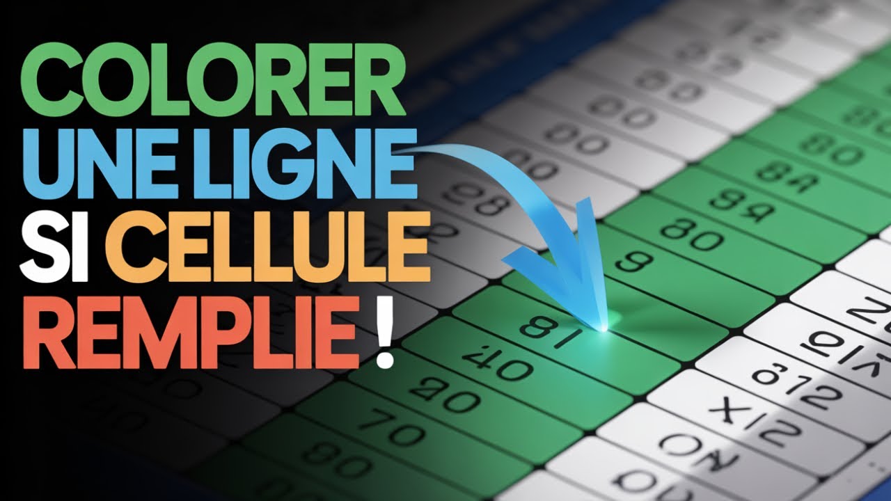 🟩📊🎨 Excel : Colorer une Ligne Si une Cellule n’est Pas Vide !