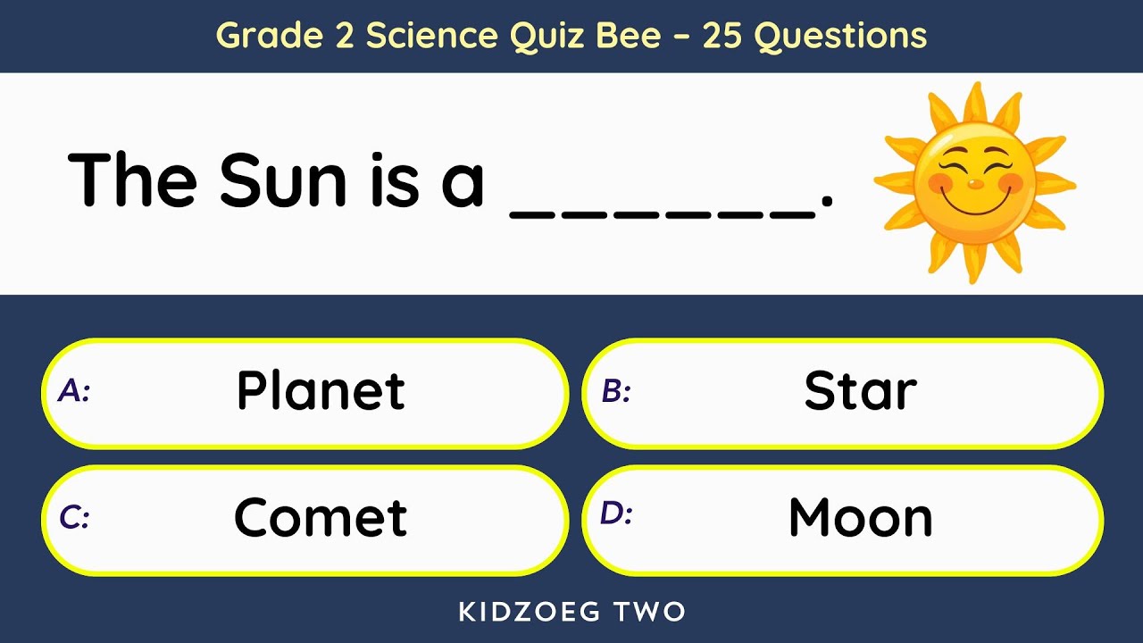 Grade 2 Science Quiz Bee | 25 Simple Questions for Kids Ages 6–8 | Science Olympiad for Children