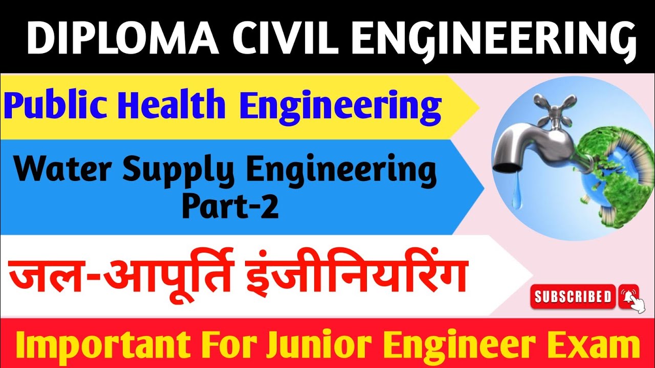 Water Supply Engineering||Part-#2||जल-आपूर्ति||Public Health Engineering||Diploma Civil||Junior Eng.