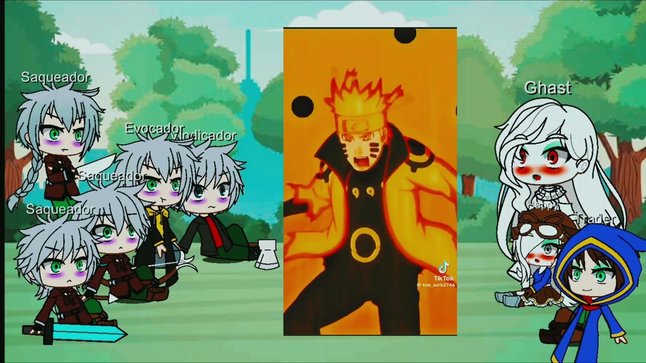Serie del Happy ghast react to historia triste 😢 y Gojira 🐊 as Naruto Uzumaki 🦊 ( Gojira x Ghast's )