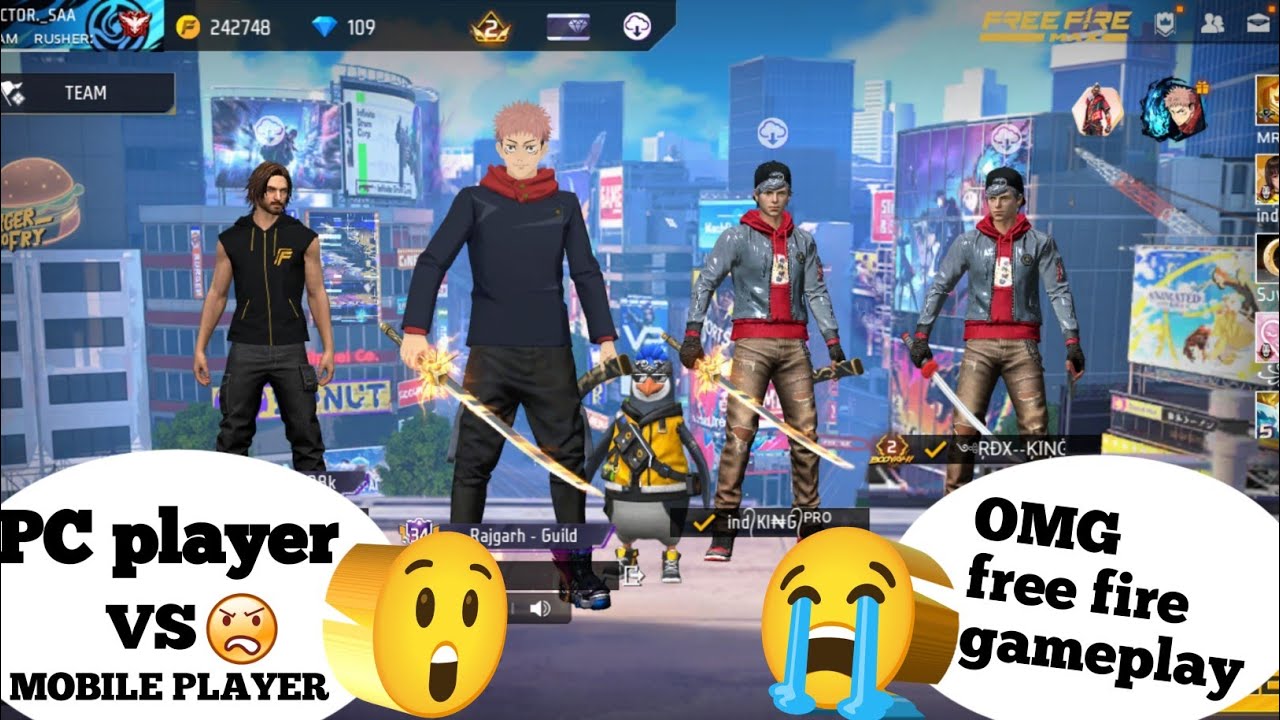#Only_headshot PC player vs mobile player Khatarnak gameplay Only headshot  #fire_fire_gameplay