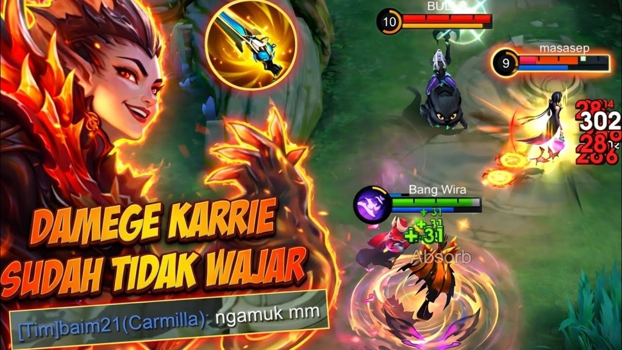 IRITEL JADI TIDAK BERDAYA ! ATTACK SPEED KARRIE TERLALU GILA ! KARRIE BEST BUILD 2026 ! MLBB