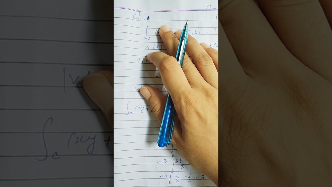 Thomas calculus Exercise 16.1 || LINE INTEGRAL ||