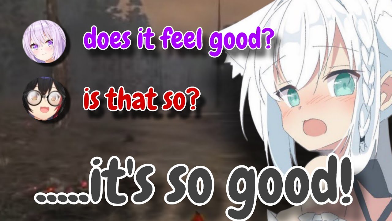 Fubuki just realized that being massaged feels really good! [Holo7DTD]