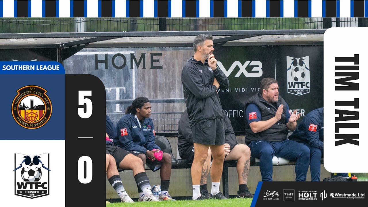 TIM TALK: Manager Tim Sills gave his thoughts on our defeat at Gloucester City