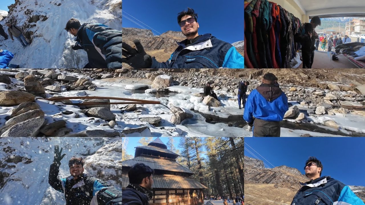 DAY 5 Exploring Snow point❄️☃️and Manali's most famous Hadimba Temple❤️#manali #hadimbatemple #snow