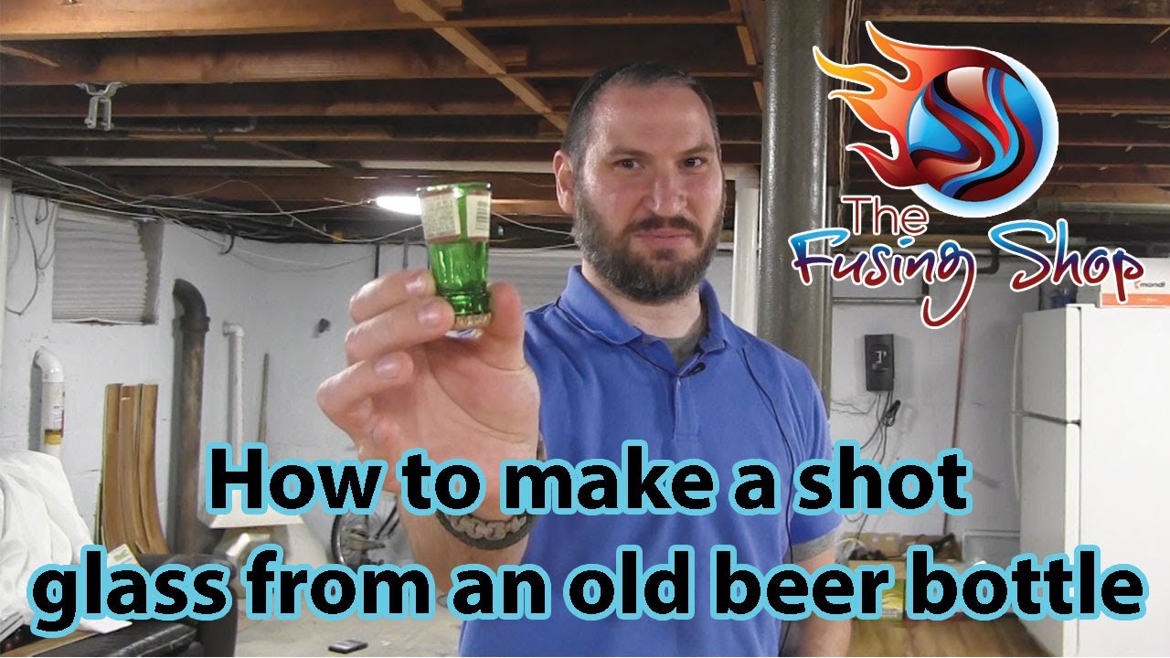 GLASS BOTTLE CUTTING TUTORIAL | The Fusing Shop | How to Make a Shot Glass From an Old Beer Bottle