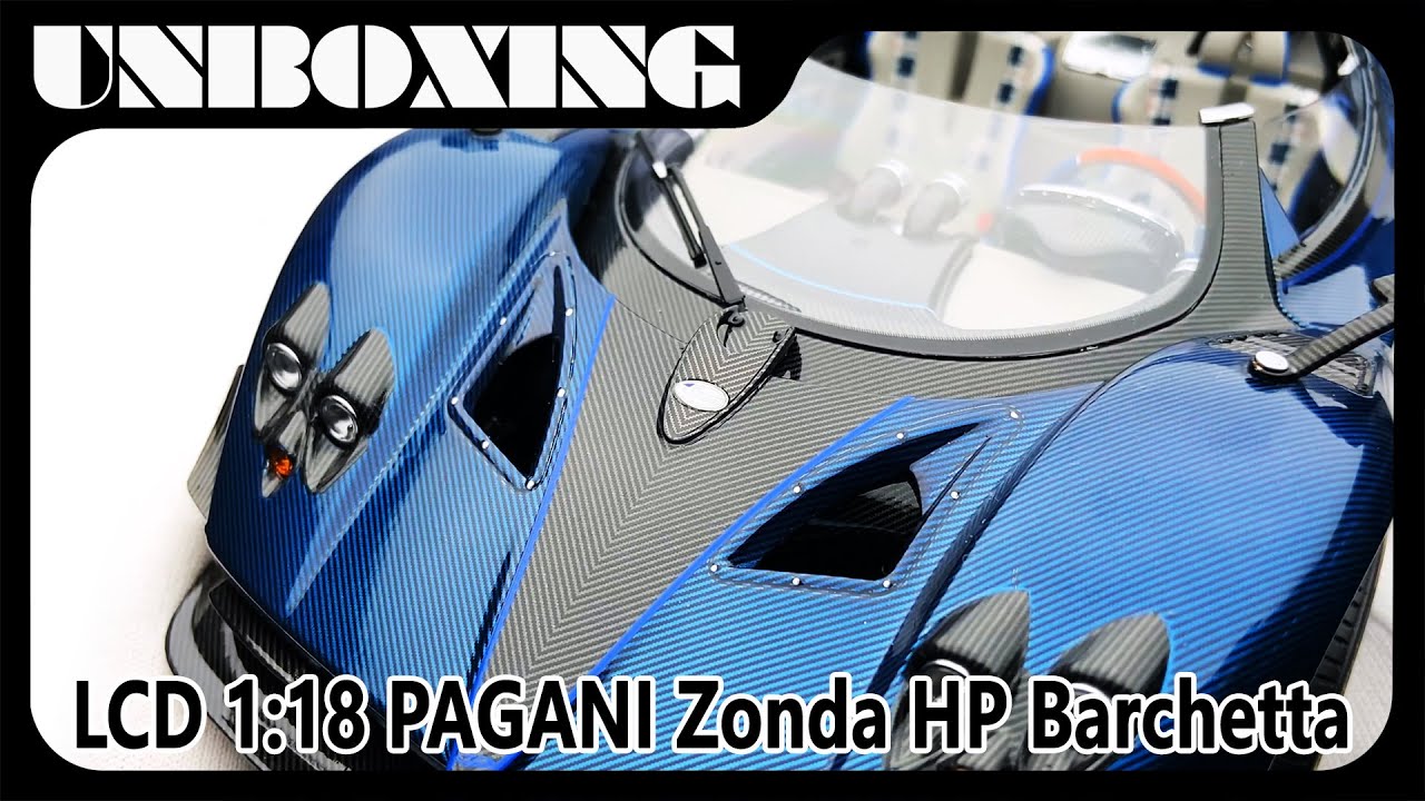 PAGANI Zonda HP Barchetta  / 1:18 LCD diecast car model / AMR unboxing