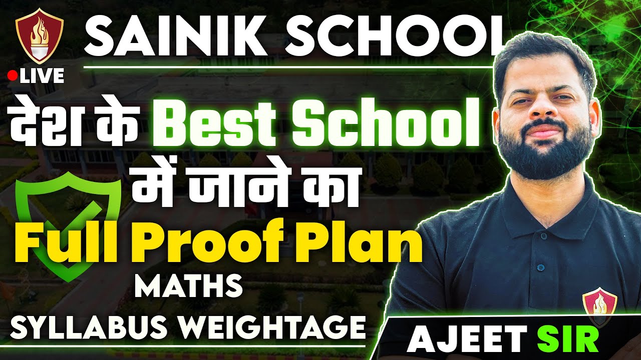 How To Prepare for Sainik School Exam 2025 | Sainik School Maths Syllabus Class 6 & 9