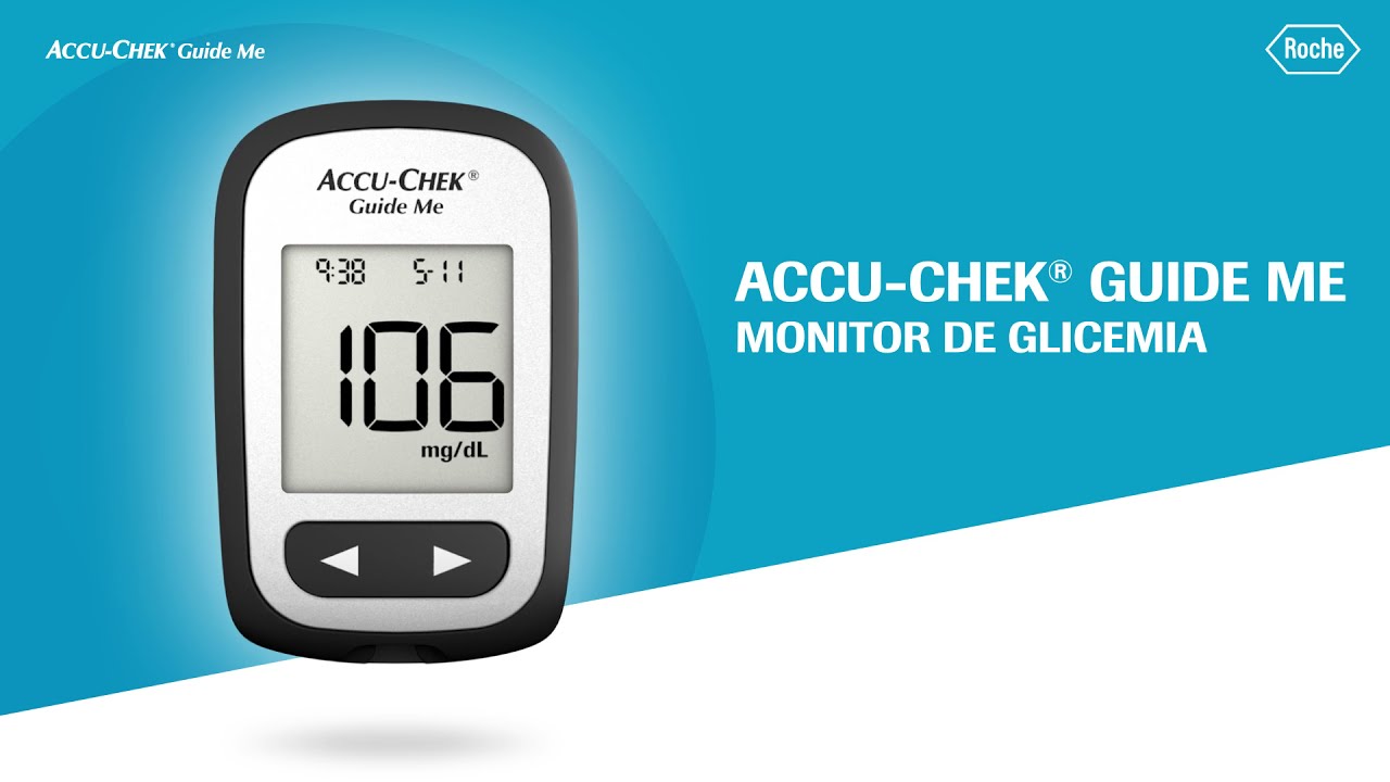 Configuração de hora e data - Accu-Chek Guide Me