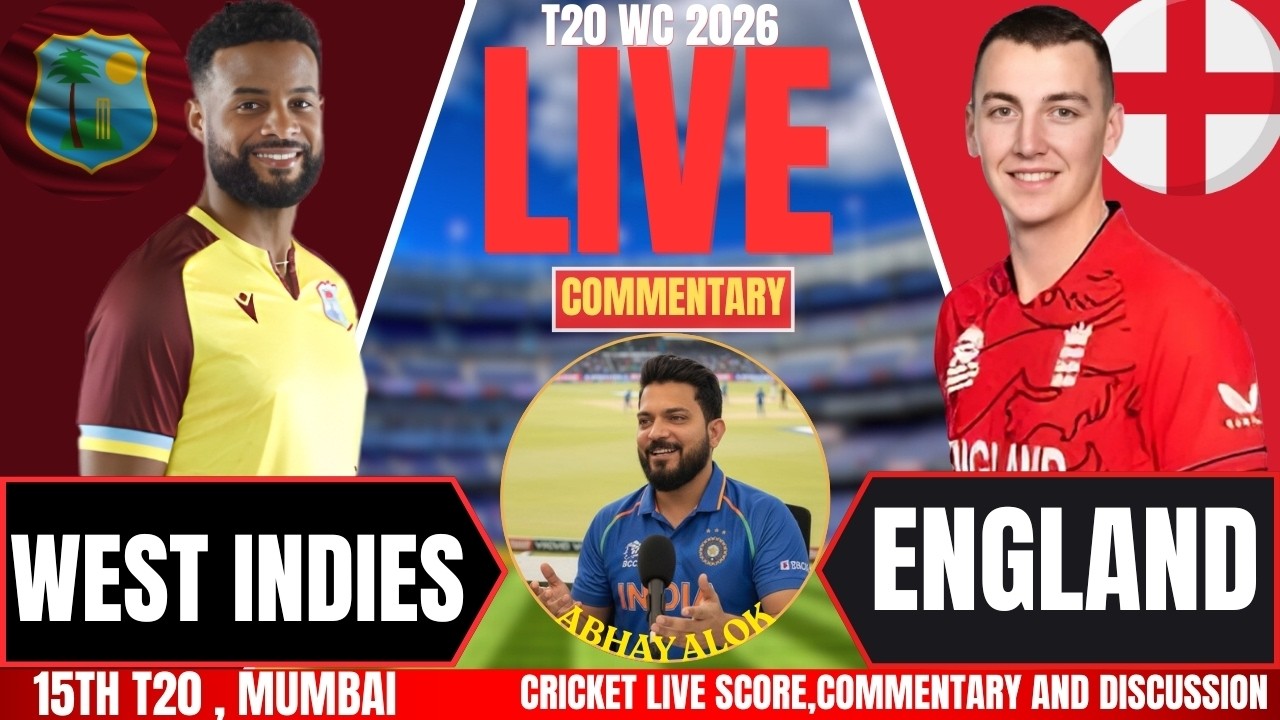England vs West Indies  | T20 WC Live | Live Score & Commentary | WI VS ENG