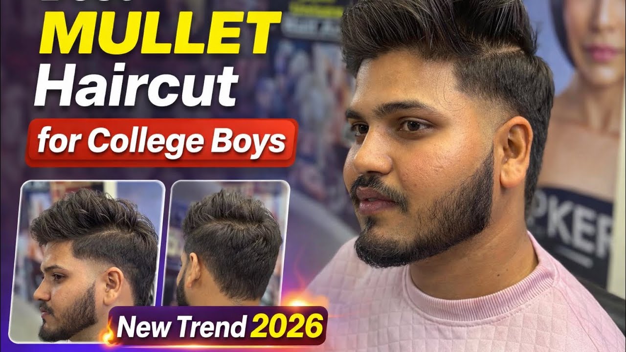 Best Mullet Haircut for College Boys 🔥 | New Trend 2026
