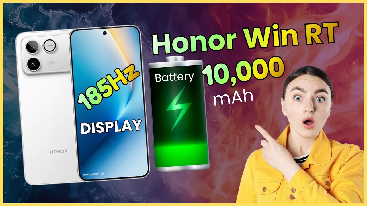 Honor WIN RT Complete Specs ⚡ 10000mAh Battery, 185Hz OLED, Cooling Fan & More!