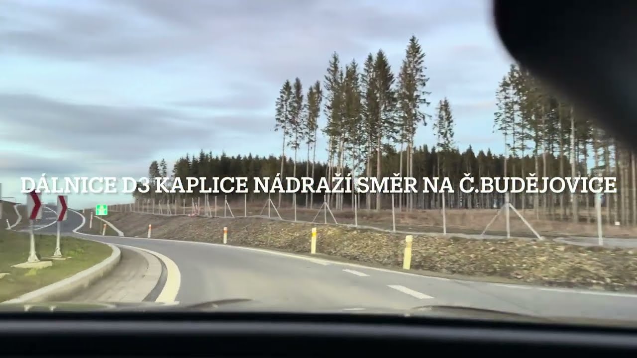 Dálnice D3 směr Kaplice - Č.Budějovice v den otevřeni 21.12.2024