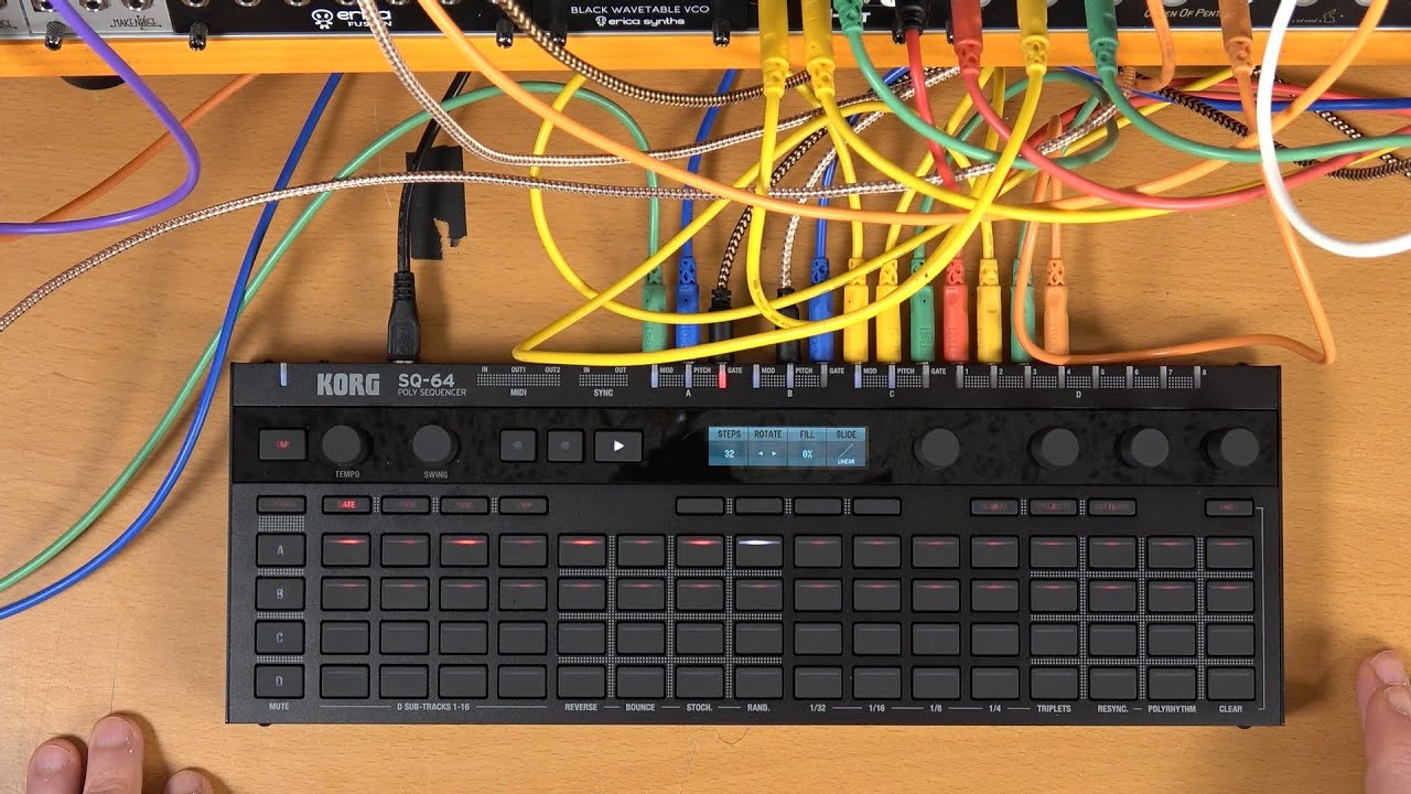 Korg SQ-64 Sequencer - first play!
