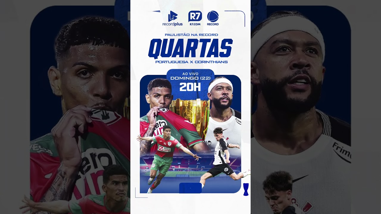 Corinthians x Portuguesa AO VIVO domingo (22) na Record Bel&eacute;m 🔥⚽