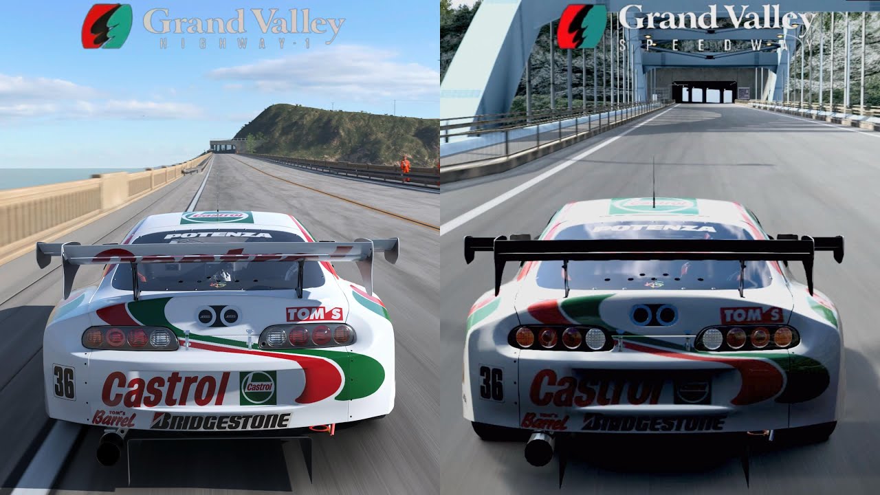 GT7 VS GT6 Comparison & Graphics - Grand Valley Speedway & Highway 1 Toyota Supra GT500 '97 [4K]