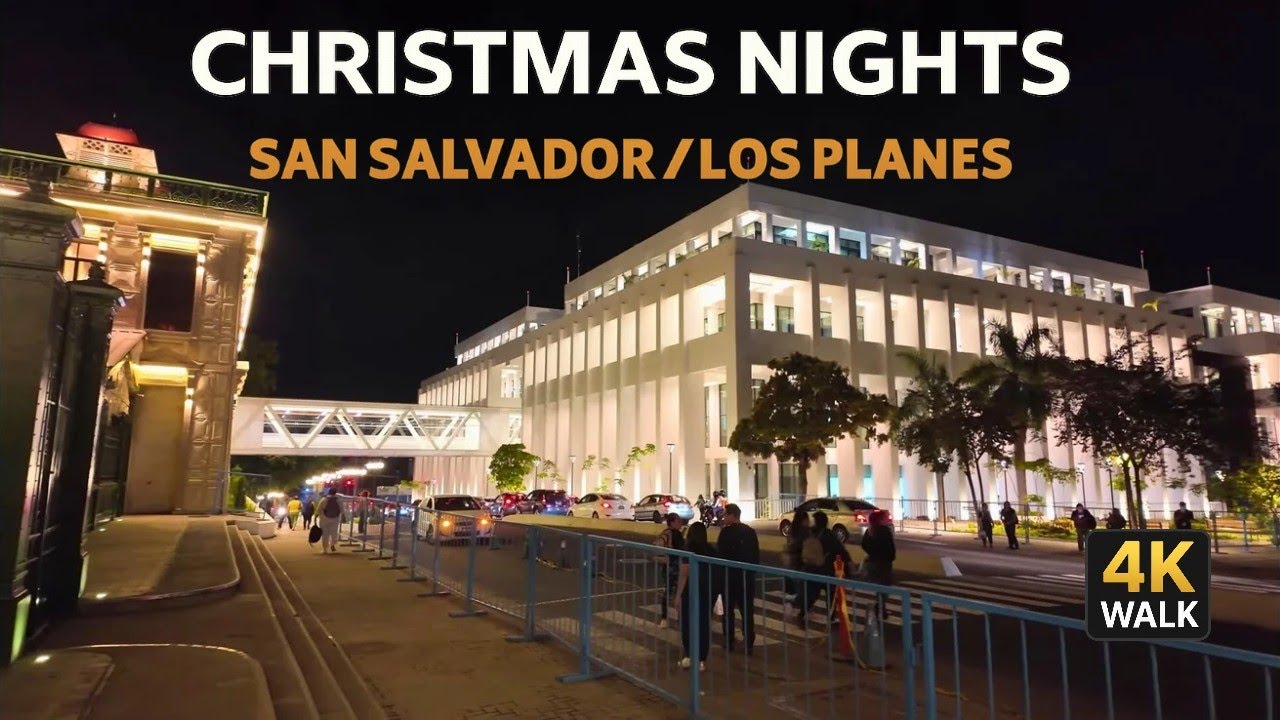 Parque Cuscatlán & Puerta del Diablo | Christmas Nights in El Salvador | 4K Walking Tour