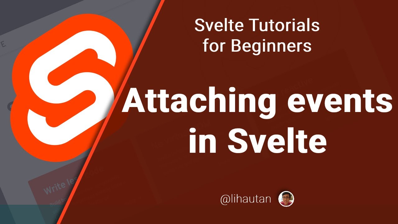 Svelte Tutorial for Beginners - Attaching events listeners in Svelte