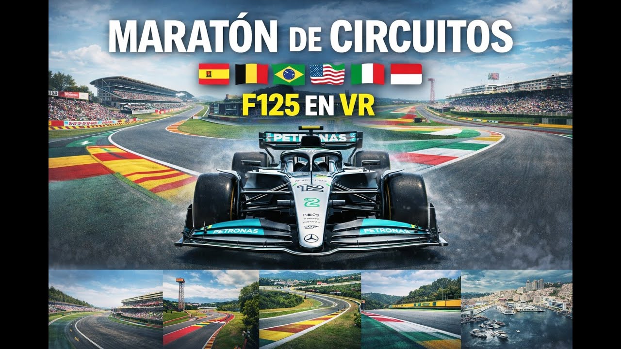 Maratón F1 en VR | Del asfalto de España a Spa y Brasil · F125