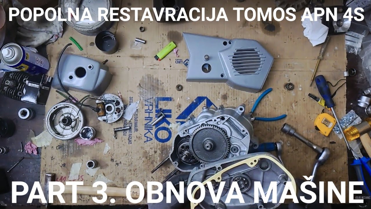 POPOLNA RESTAVRACIJA TOMOS APN 4S PART 3. OBNOVA MAŠINE