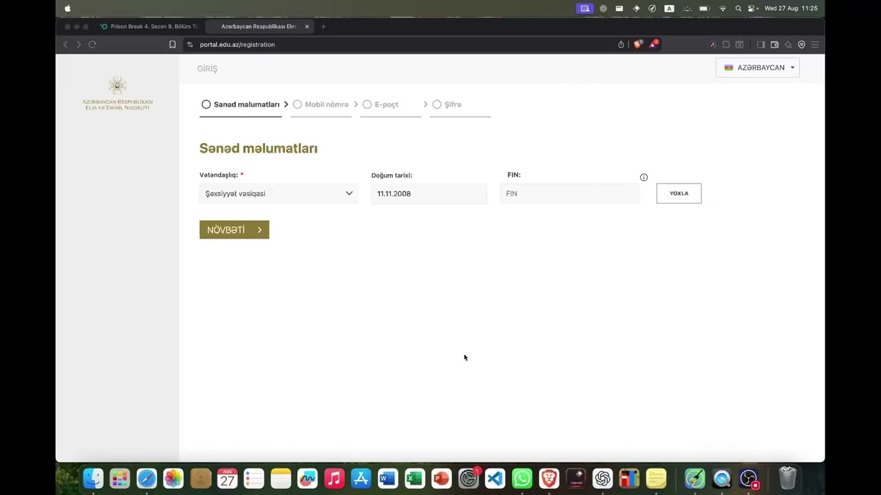 Portal.edu.az qeydiyyatdan necə ke&ccedil;ək..