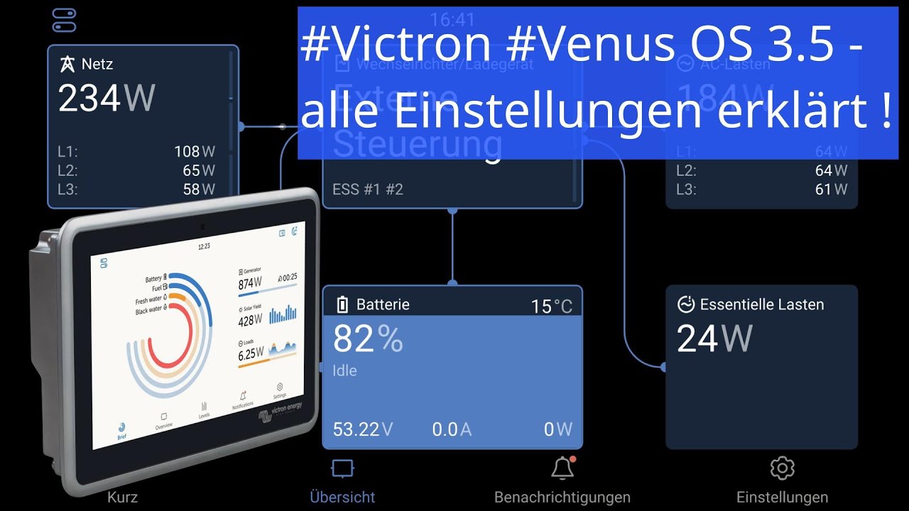 ☀️ #Victron #Venus OS 3.5 - alle Einstellungen erklärt !