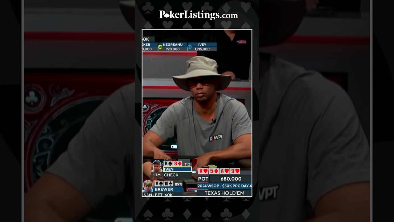 Tricky spot for Ivey on a WSOP FT! #pokergo #philivey #wsop #finaltable