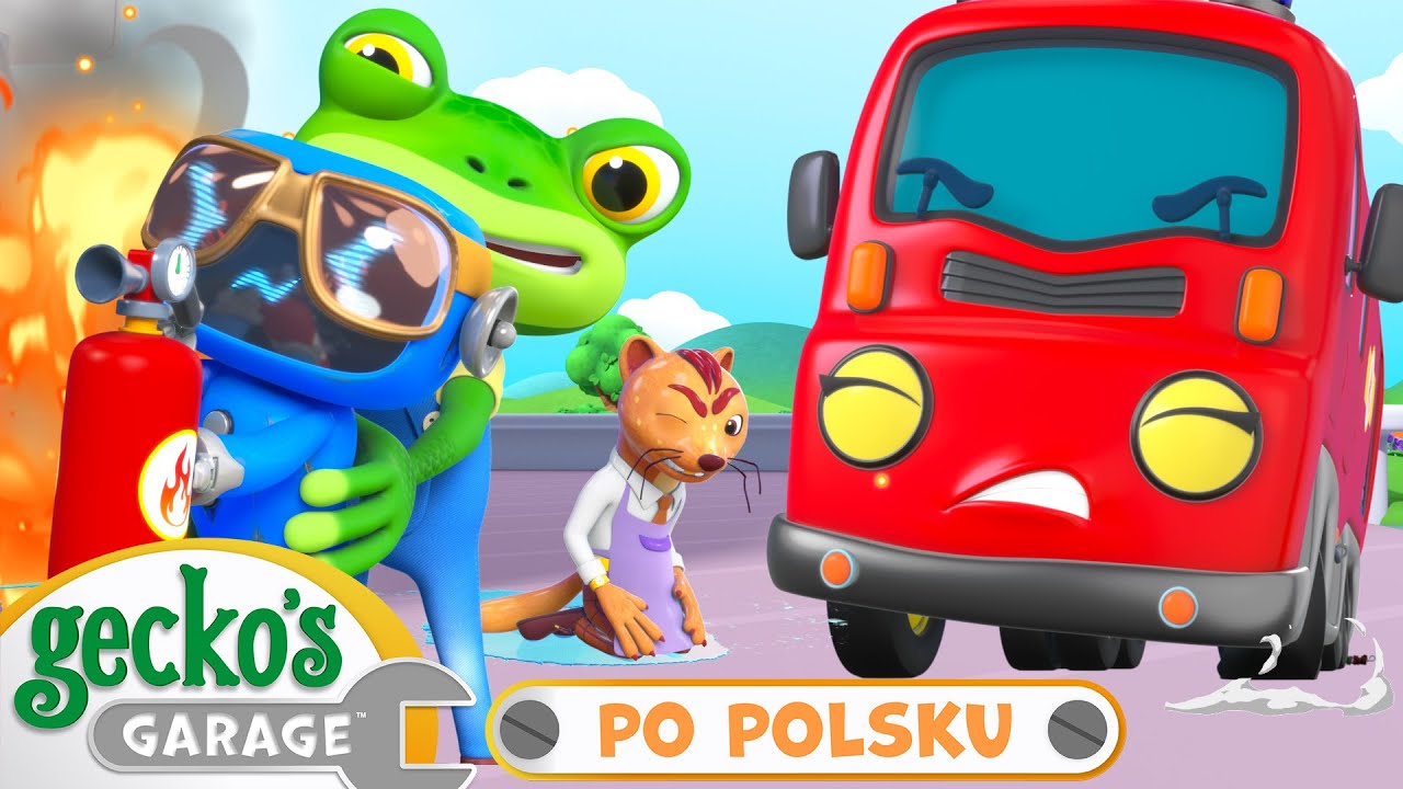🚒Pożar w warsztacie | Warsztat Gekona | Bajka dla dzieci po polsku | 90 minut bajki