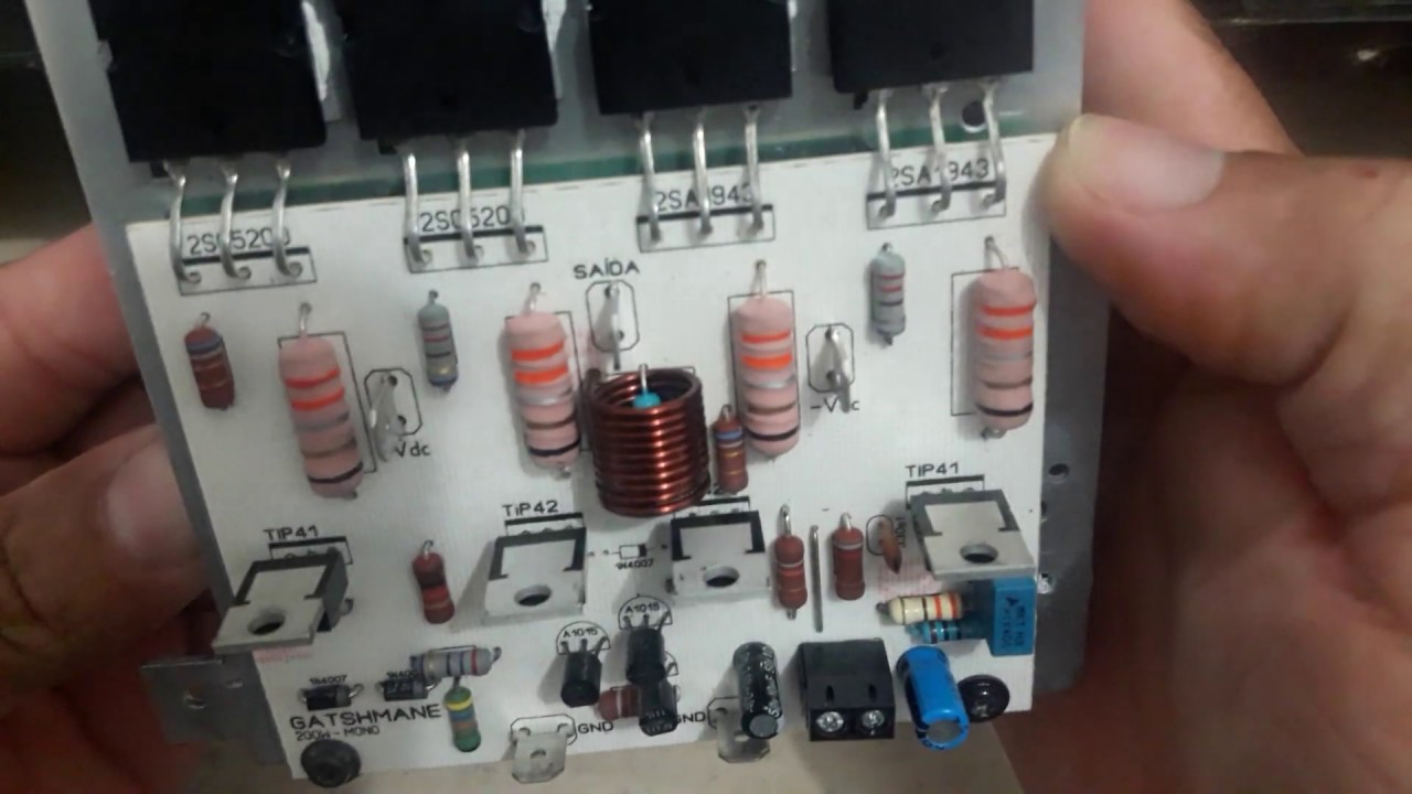 Amplificador AB novo layout exclusivo.  Vídeo 02