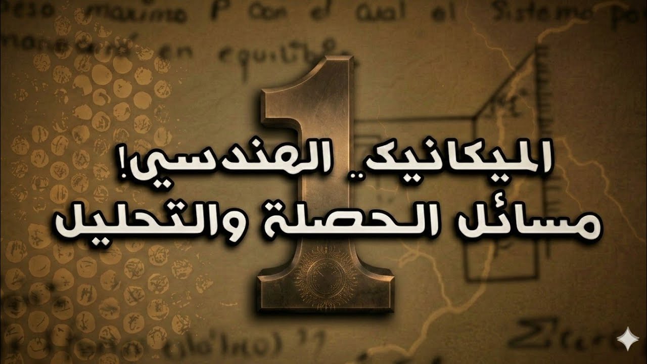 مراجعة ليلة الامتحان: الميكانيك الهندسي (Statics) - شرح المحصلة وتحليل القوى | مصدر هبلر