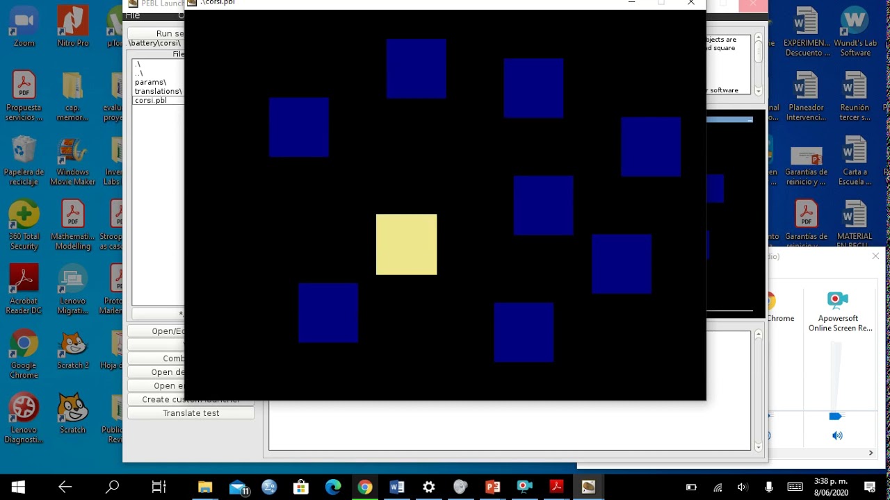 Instalación PEBL Portable y ejemplo con experimento