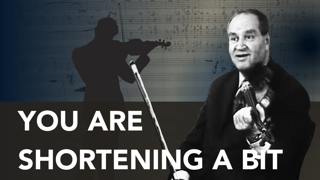DAVID OISTRAKH's tips on articulation, phrasing and interpretation.