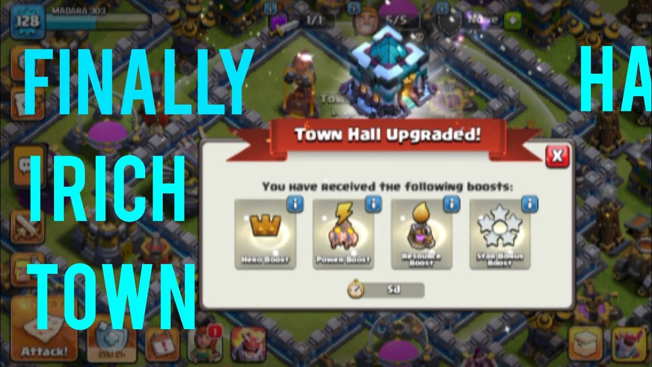 Today I reach Town Hall 13