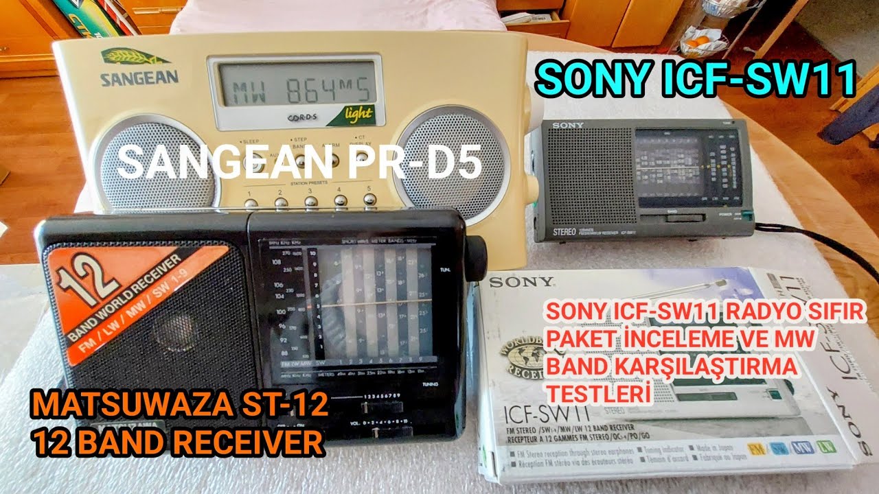 SONY ICF-SW11 RADYO SIFIR KONUM PAKET İNCELEMESİ VE MW BAND KARŞILAŞTIRMA TESTLERİ 