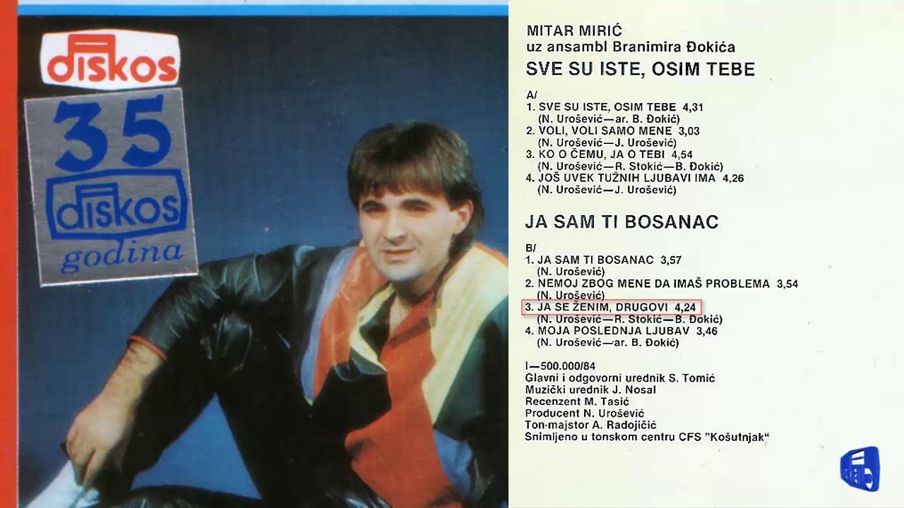 Mitar Miric - Ja se zenim, drugovi - (Audio 1984)