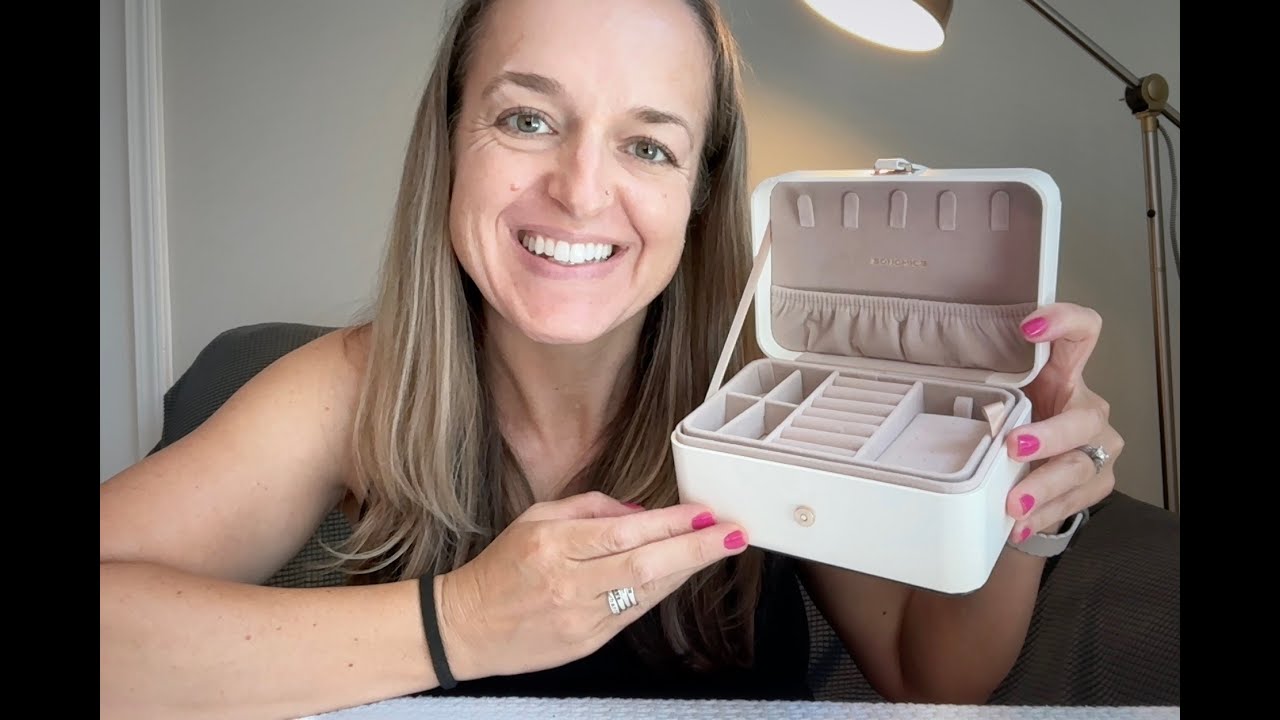 SONGMICS Jewelry Box, Travel Jewelry Case, 2-Layer Organizer, 4.6 x 6.3 x 3 Inches- REVIEW