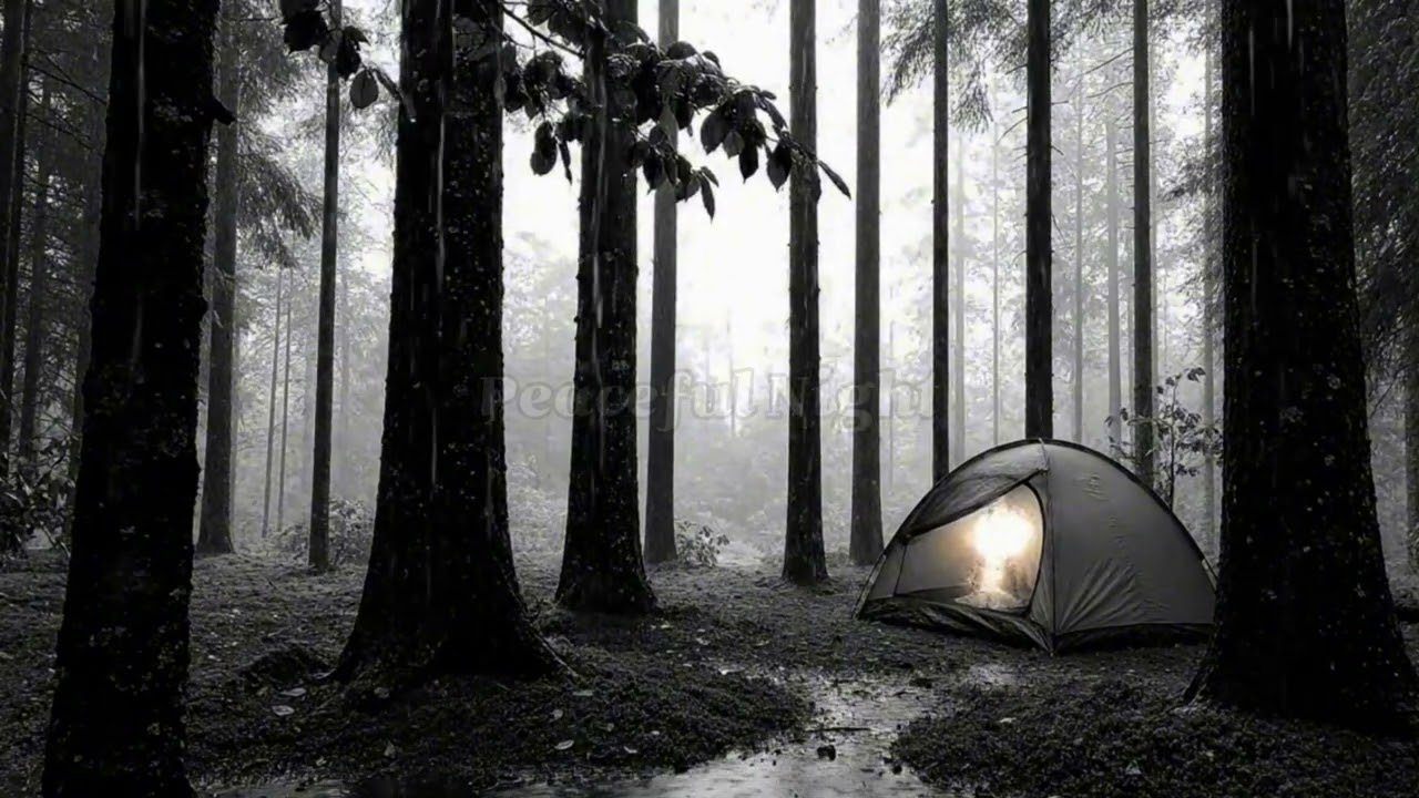 Cozy Forest Tent Rain ASMR | Deep Sleep & Relaxing Nature Sounds #RAIN #ASMR #WHITENOISE #RELAX